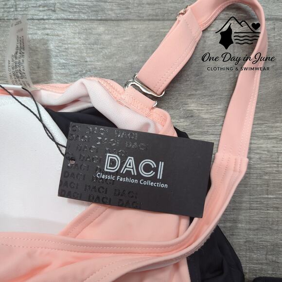 Daci Plus Size Knot Front Boyshort Tankini Swimsuit Size 16W - Picture 4 of 6